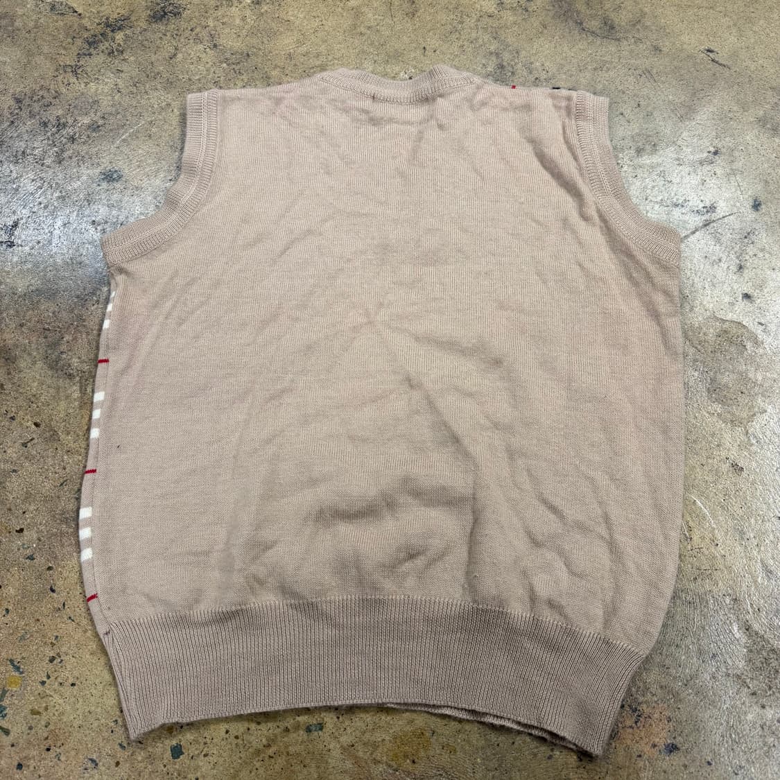 버버리 브라운 베이지 체크 니트 조끼  상품이미지3