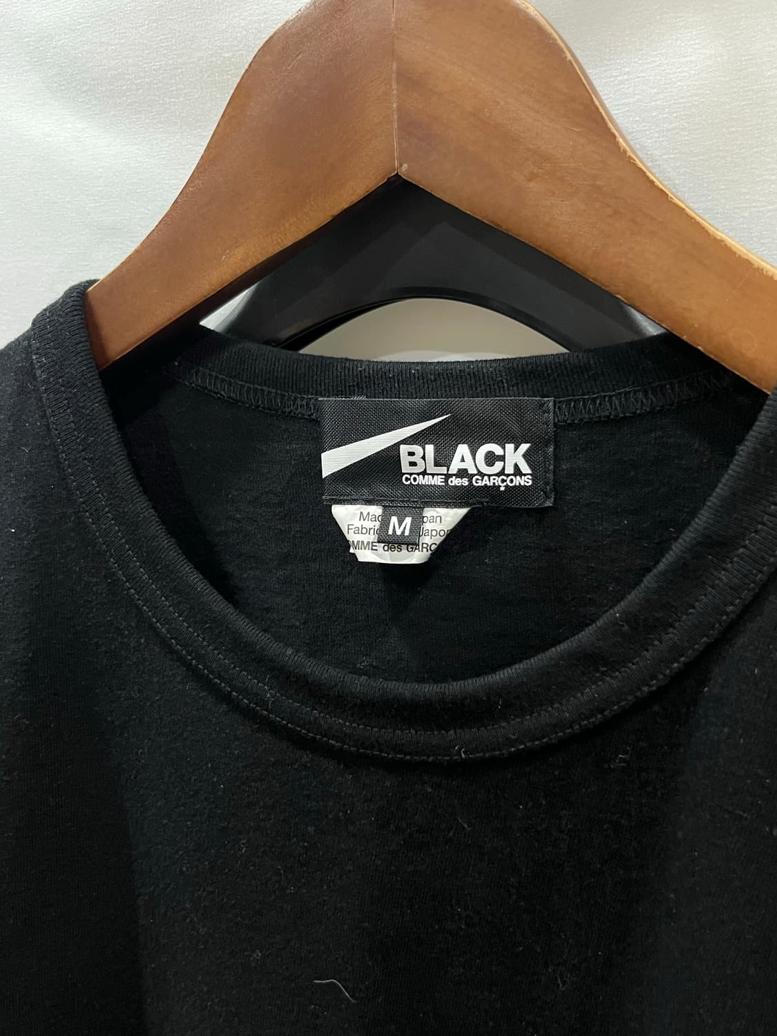 꼼데가르송 블랙 x 나이키 로고 반팔티 M 오버핏 상품이미지4