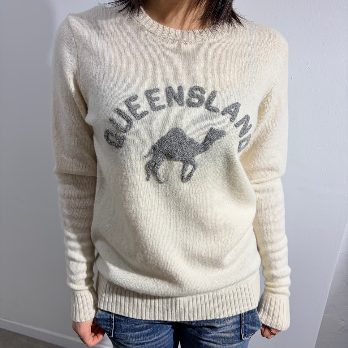 Beams queensland 낙타 니트 스웨터 상품이미지2