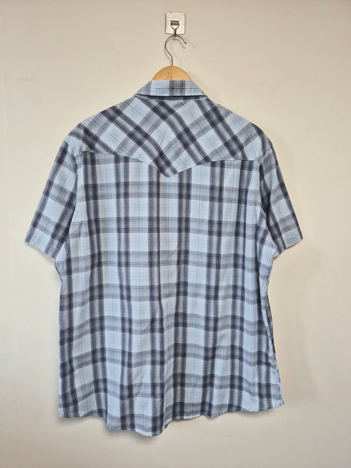 랭글러Wrangler 체크 웨스턴 반팔 셔츠 XL사이즈 - S327 상품이미지2