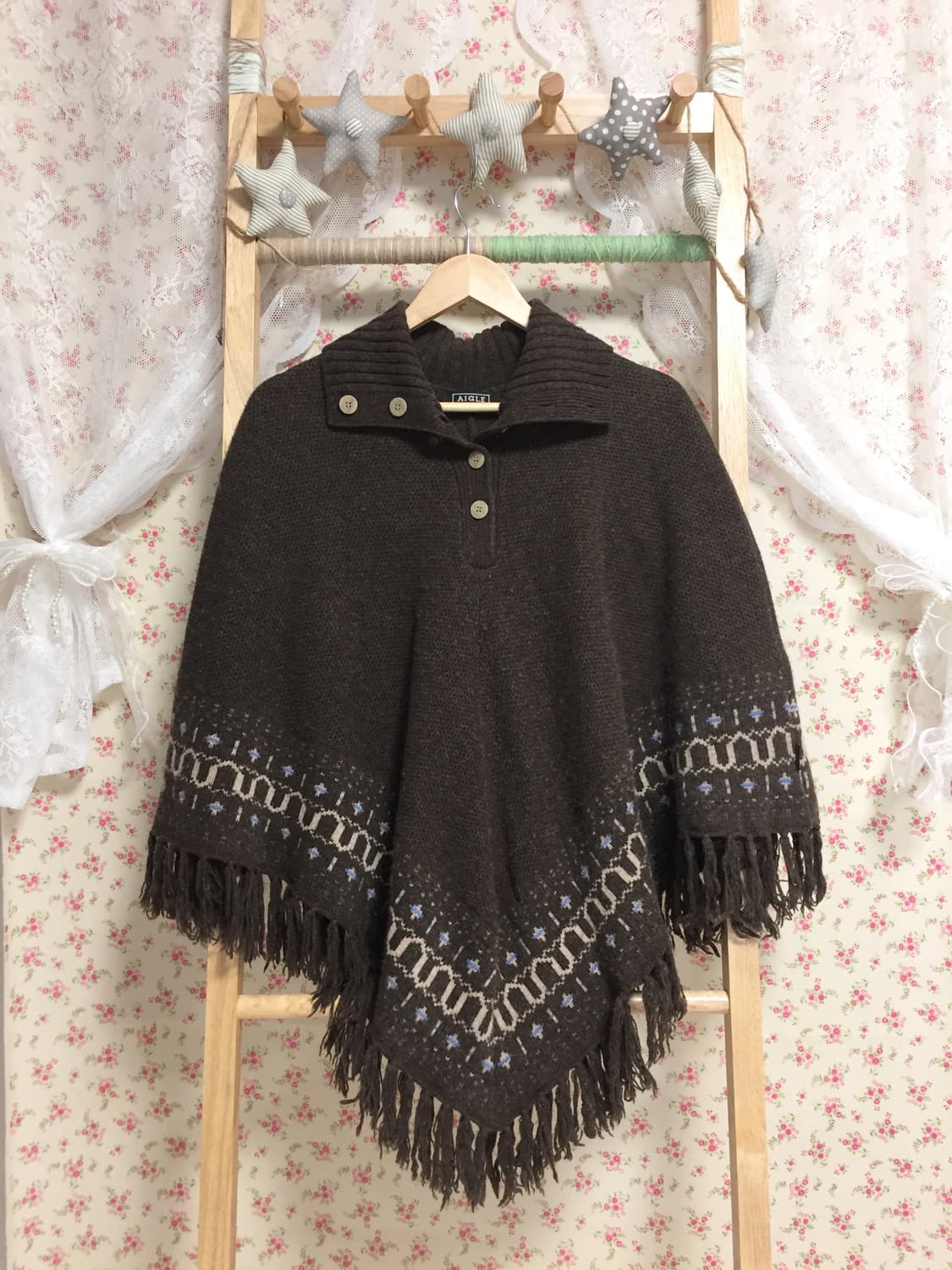 빈티지 히피에스닉 태슬 케이프 상품이미지3