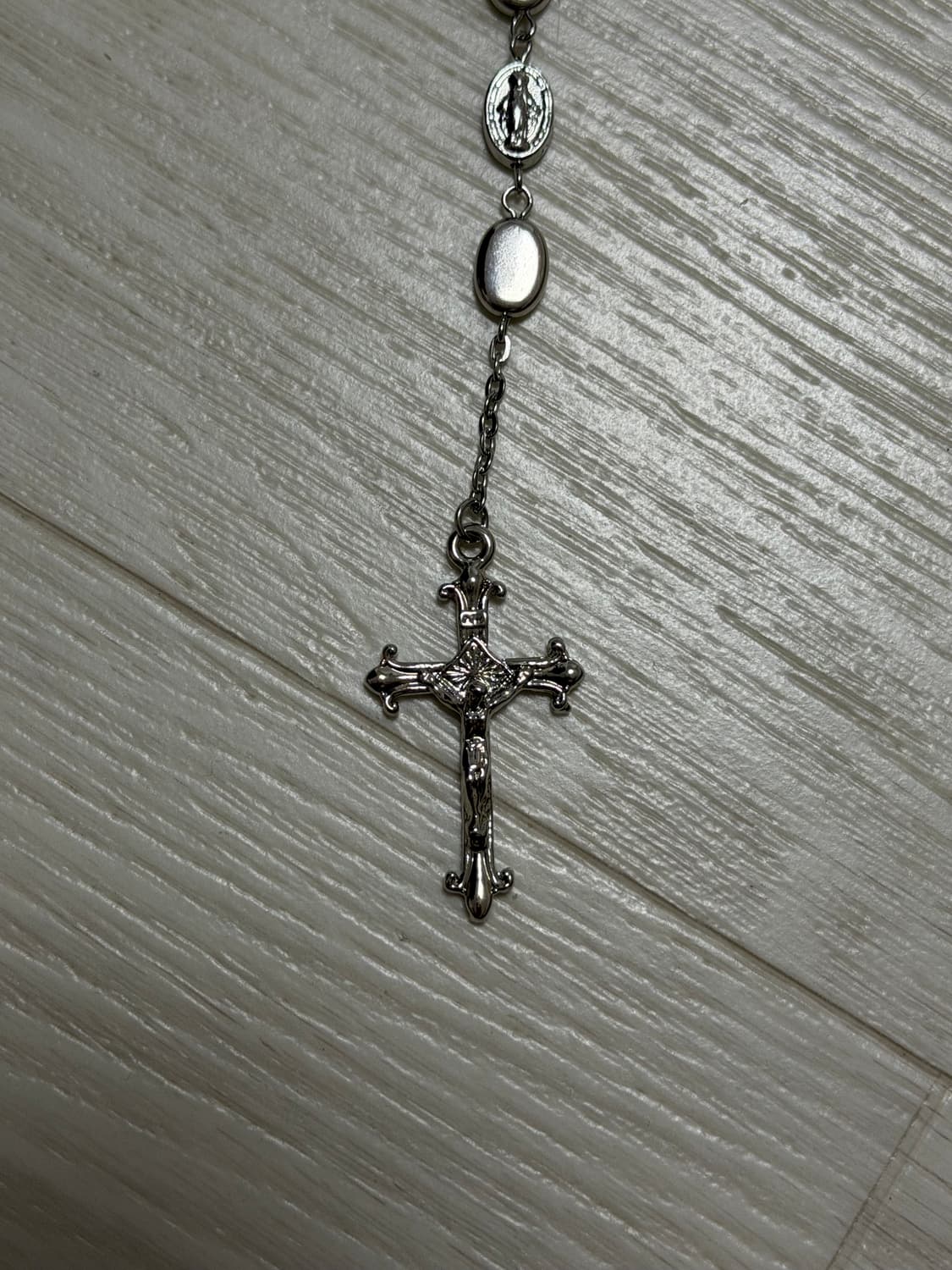 빈티지 로자리오 실버 목걸리 상품이미지3