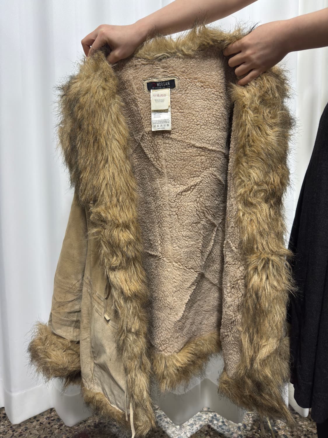 morgan suede& faux fur jacket 상품이미지8