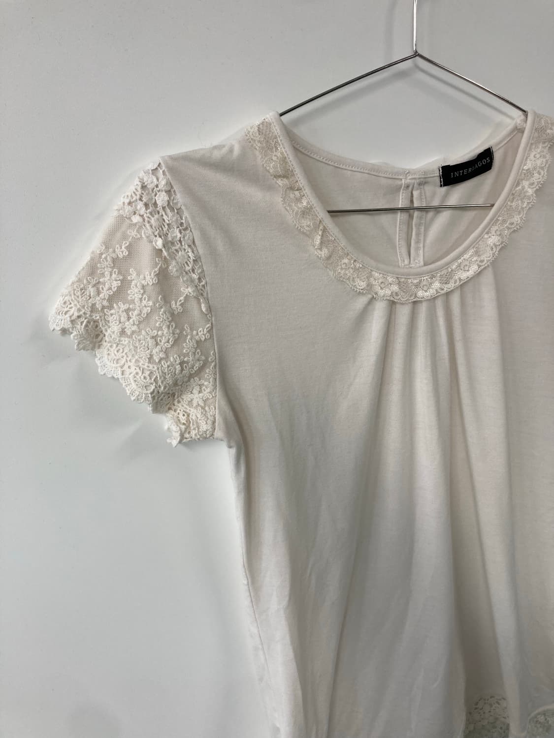 레이스 리본 티셔츠 상품이미지4