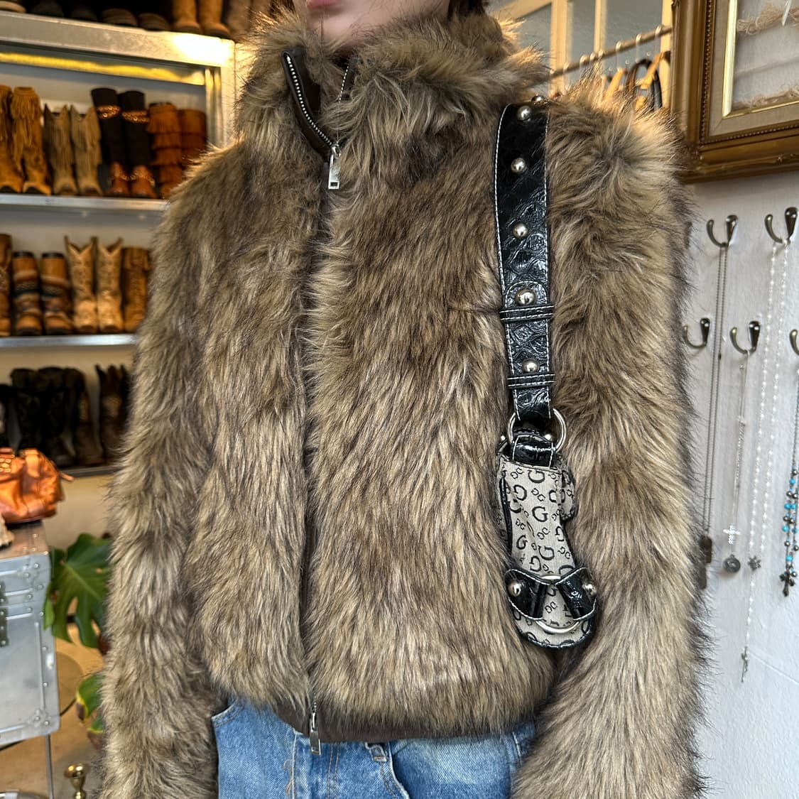 00s 빈티지 게스 실버 벳 숄더백 상품이미지9