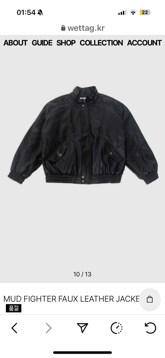 웻태그 가죽자켓 MUD FIGHTER FAUX LEATHER JACK 상품이미지1