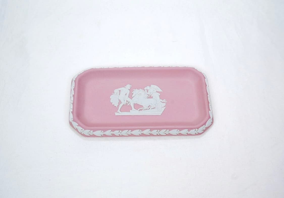 [영국엔틱] 웨지우드 제스퍼웨어 직사각 도자기트레이 장식접시_ 핑크 상품이미지4