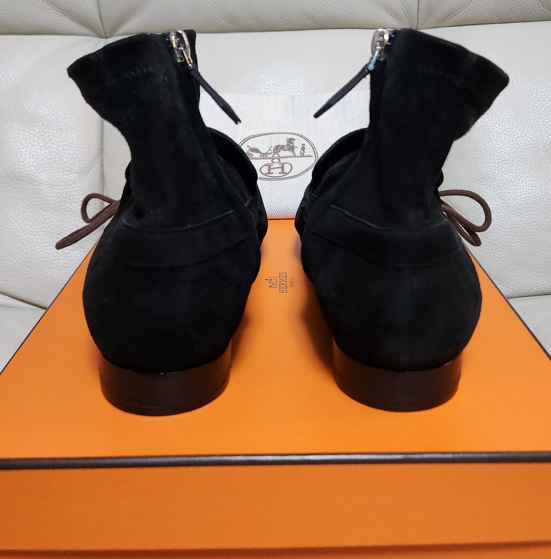 [정품]에르메스 H은장 부츠 앵클 스웨이드 사이즈 39 새상품급 한정판  상품이미지6