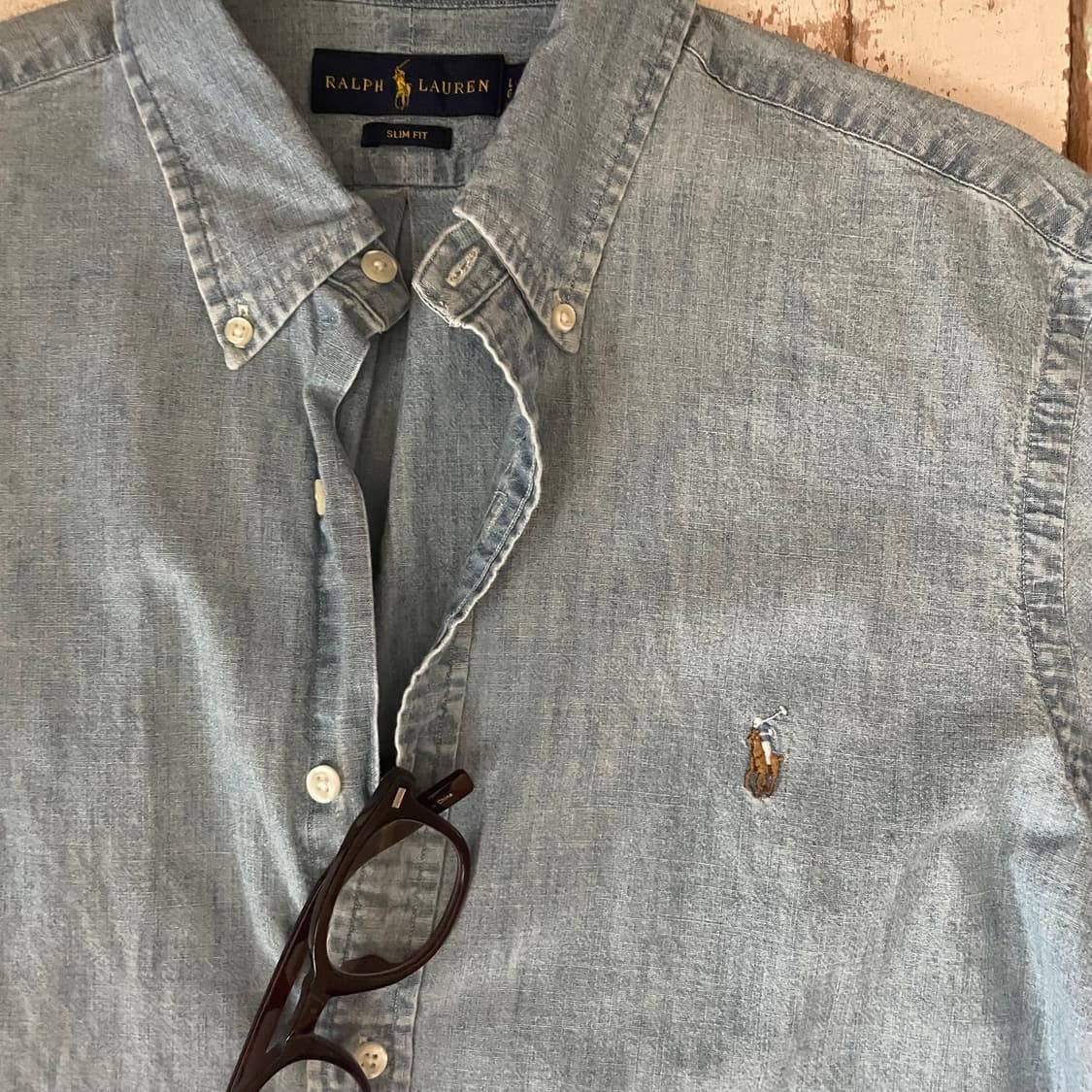 폴로 랄프로렌 슬림핏 데님 셔츠 상품이미지4