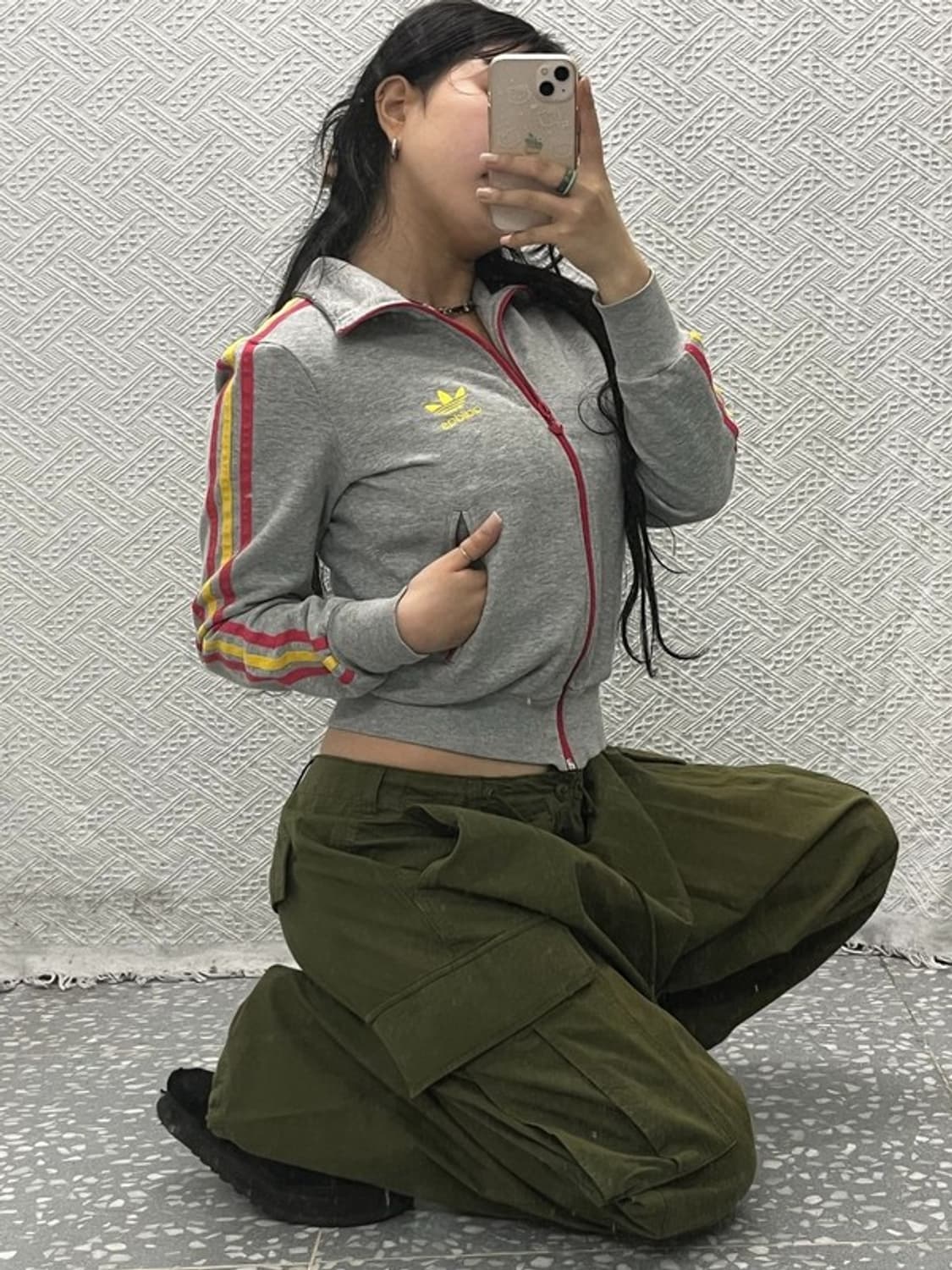 빅유니온 빈티지 힙합 오버사이즈 와이드 카고 팬츠 L C06512 상품이미지1