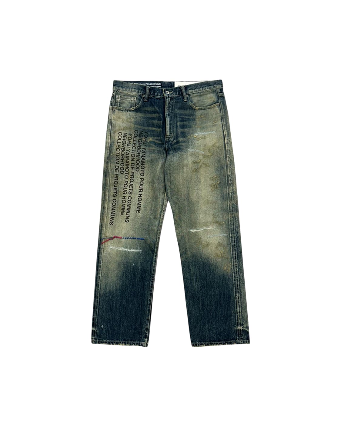 네이버후드 x 요지 야마모토 24SS 레터링 데님 팬츠 상품이미지4