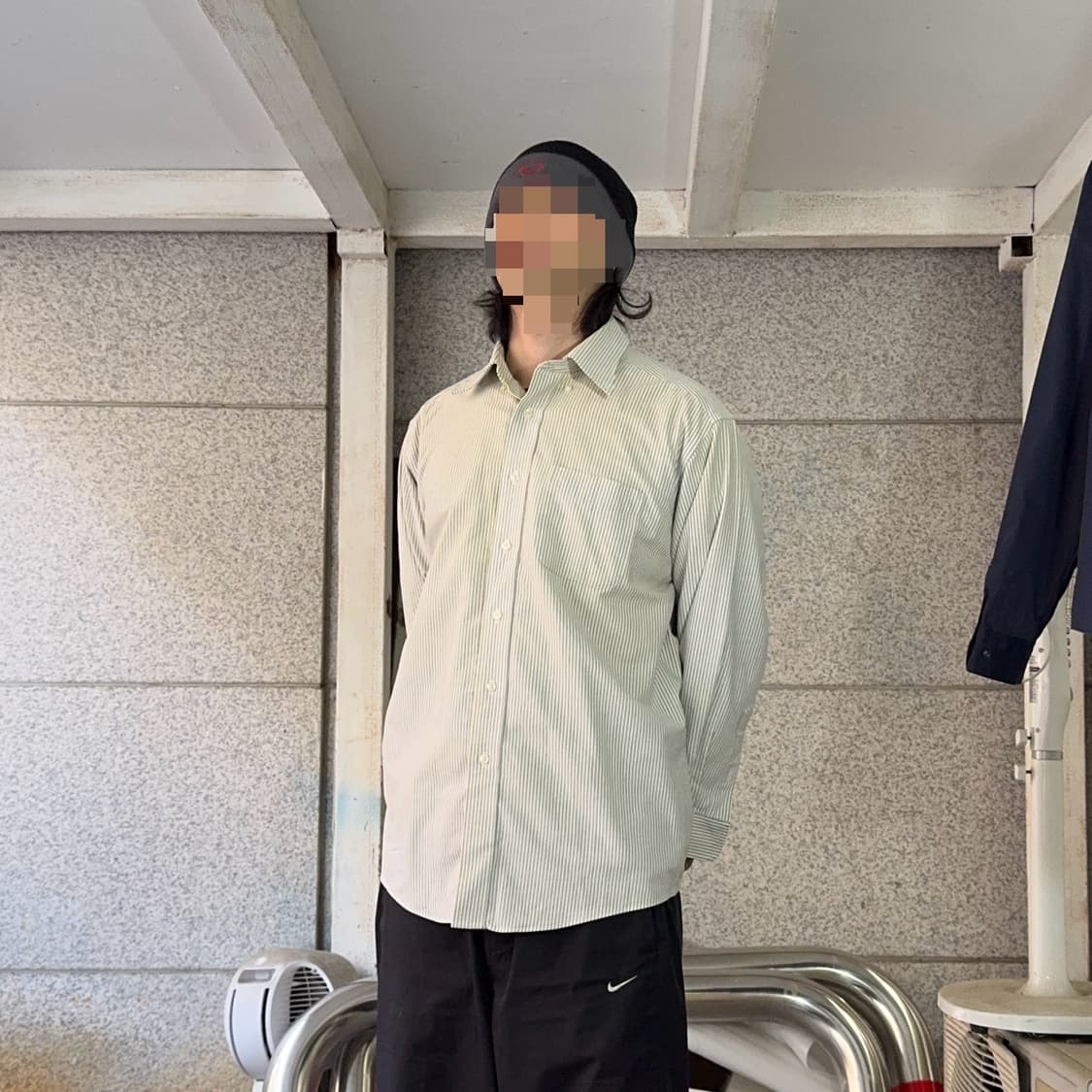 엘엘빈 스트라이프 패턴 포켓 셔츠 상품이미지1