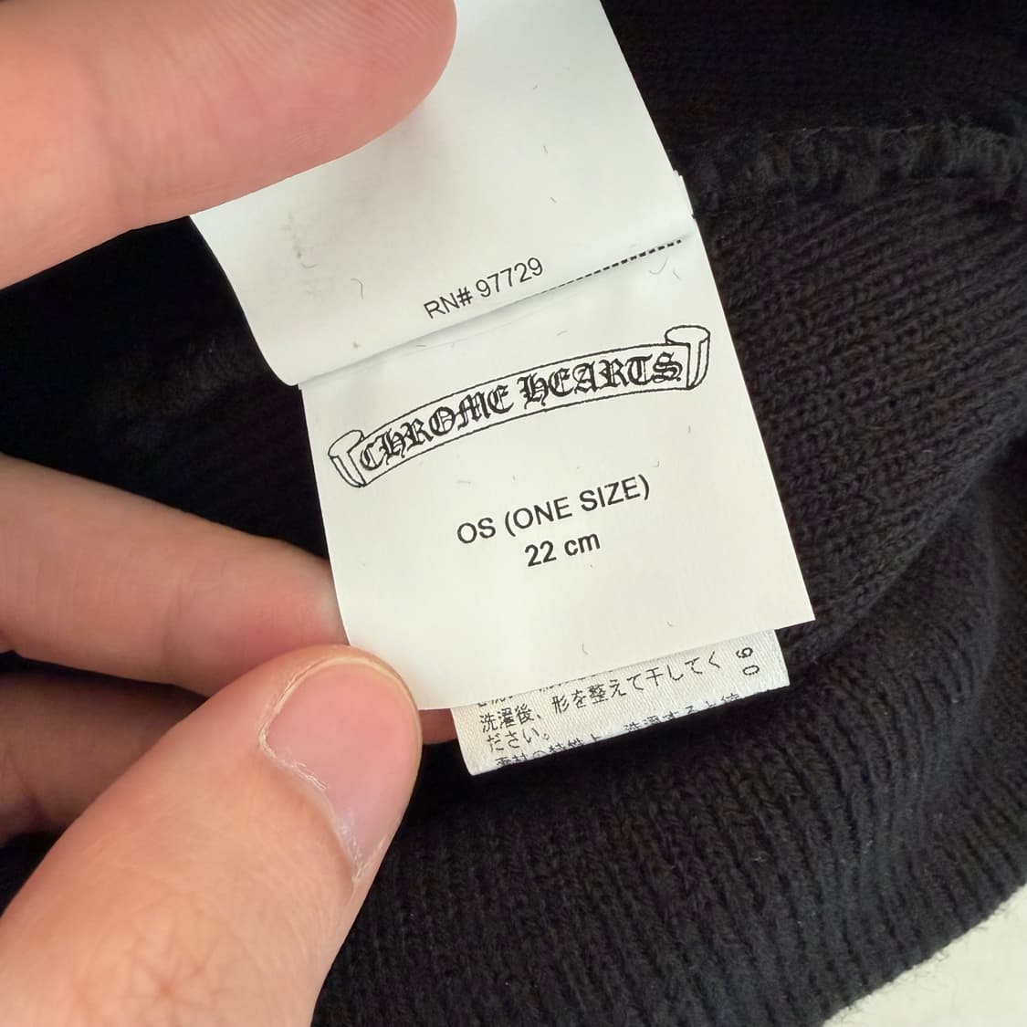 레어) 크롬하츠 Ch 로고 레터링 양면 워치 캡 비니 블랙 새상품 OS 상품이미지6