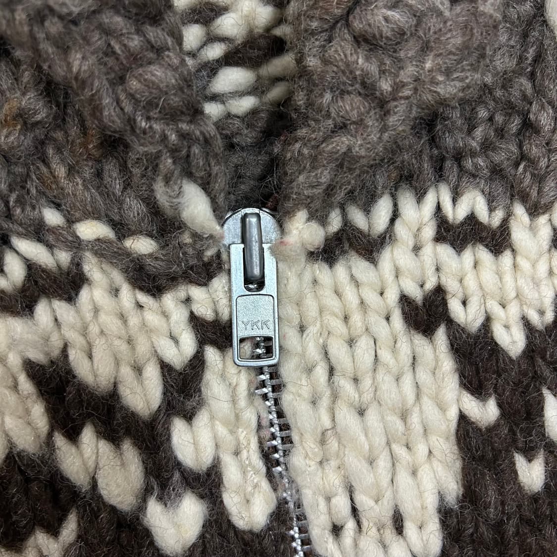 (XL) 캐나다 헤비울 핸드메이드 코위찬 니트 집업 상품이미지5