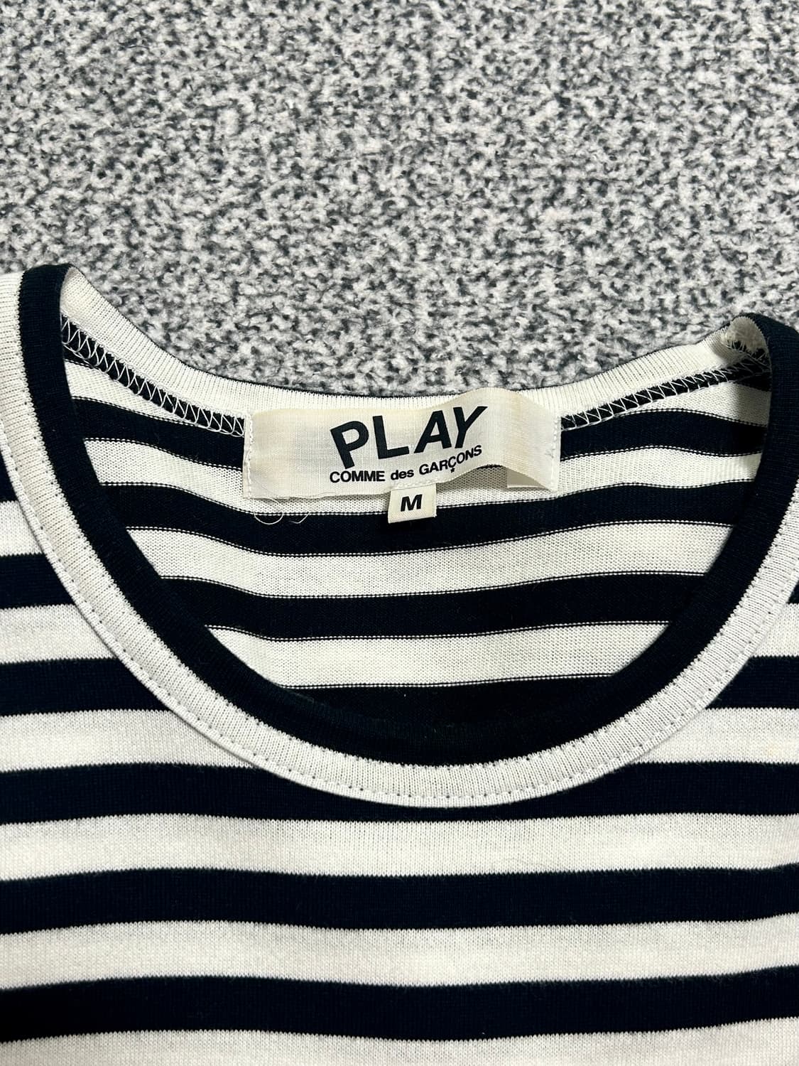 꼼데가르송 여성용 보더티셔츠 (레드와펜) 상품이미지4