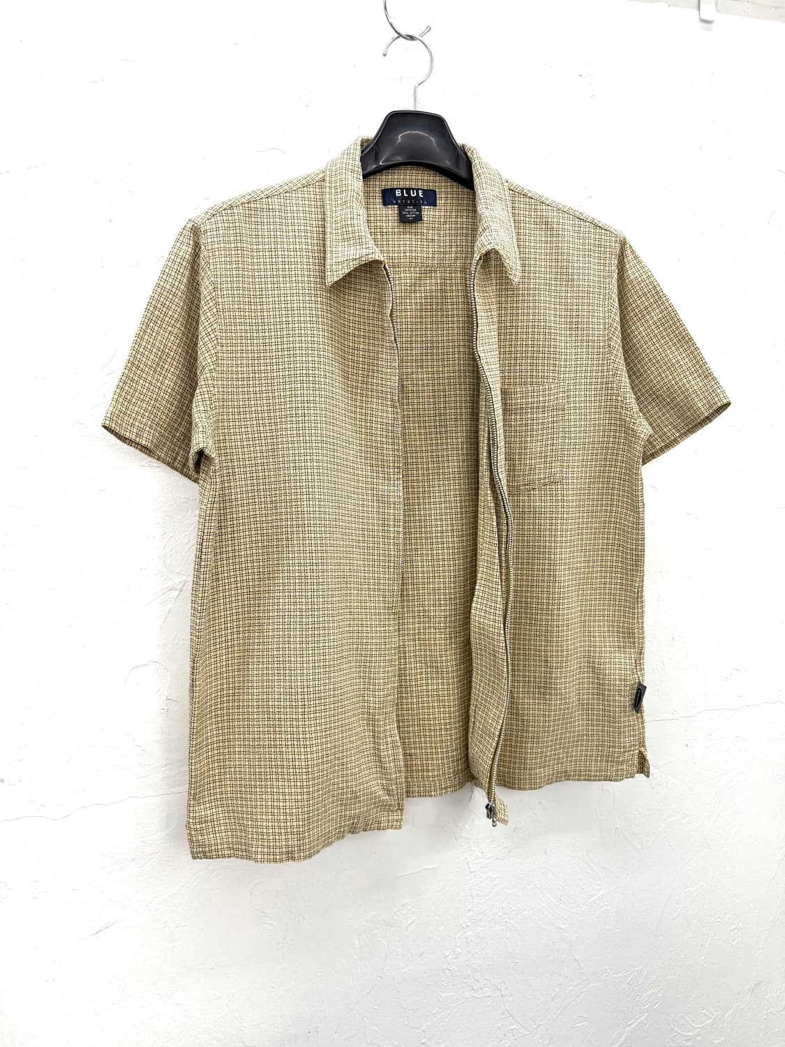 blue vacation 반팔 체크 집업 상품이미지3