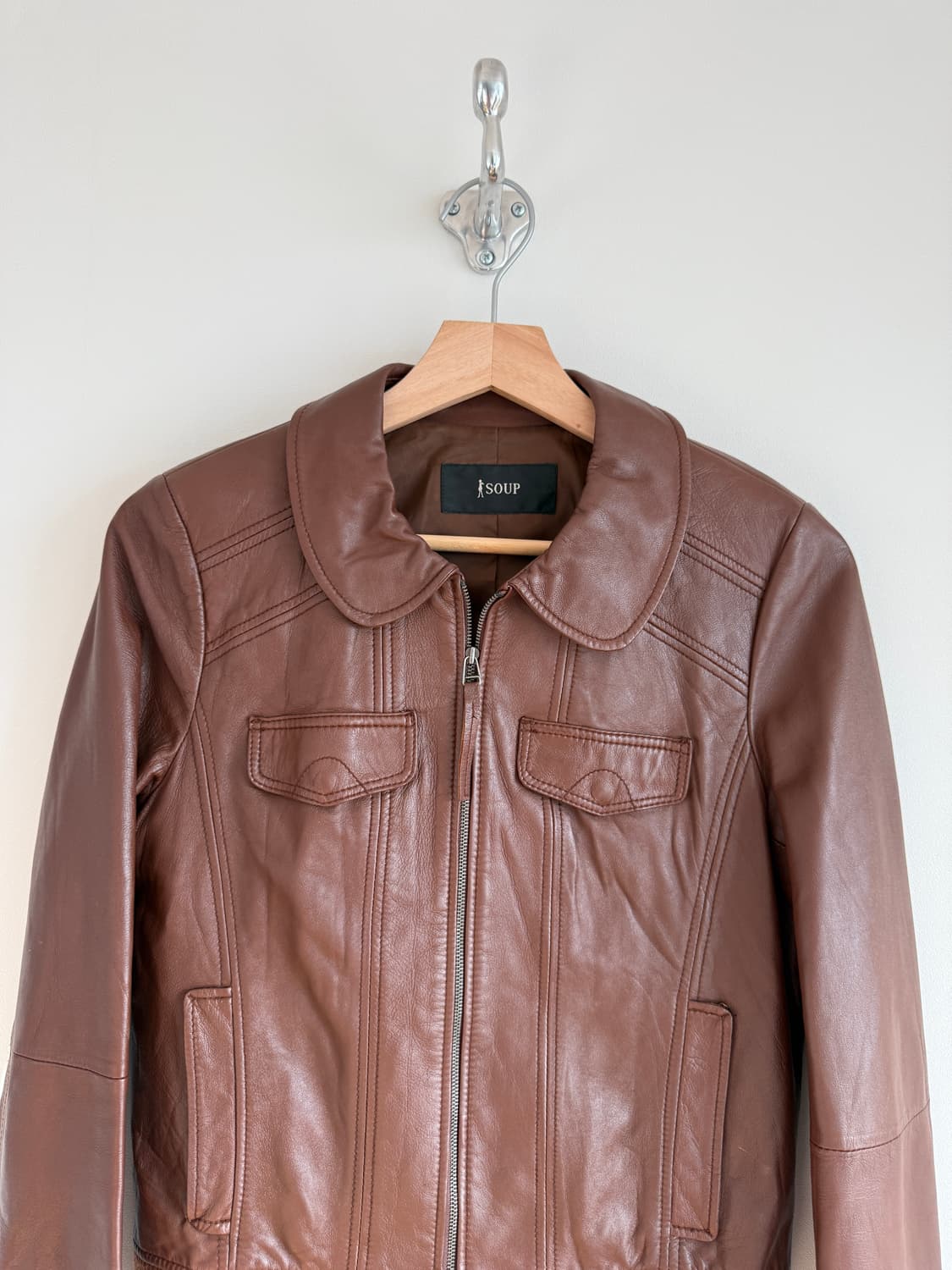 Pre owned A-2 모티브 램스킨 레더자켓 상품이미지2