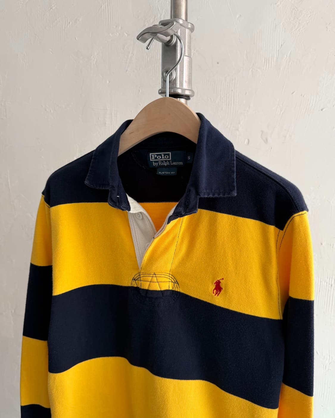 Polo 폴로 랄프로렌 레드포니 옐로우/네이비 단가라 럭비셔츠 상품이미지5