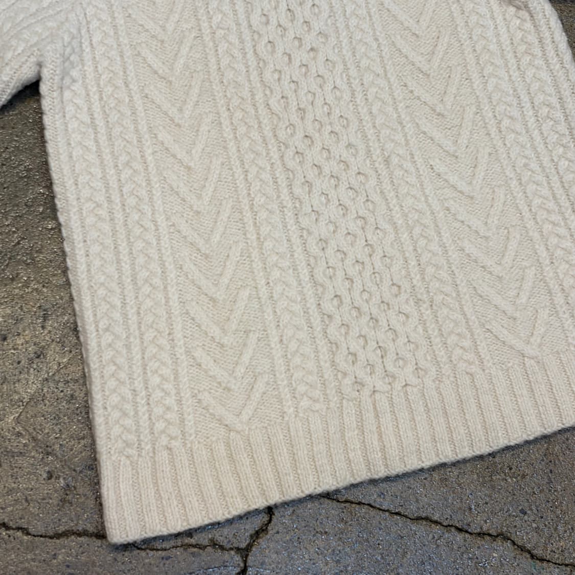 90s USA 빈티지 폴로 랄프로렌 피셔맨 니트 헤비코튼 꽈베기니트  상품이미지5