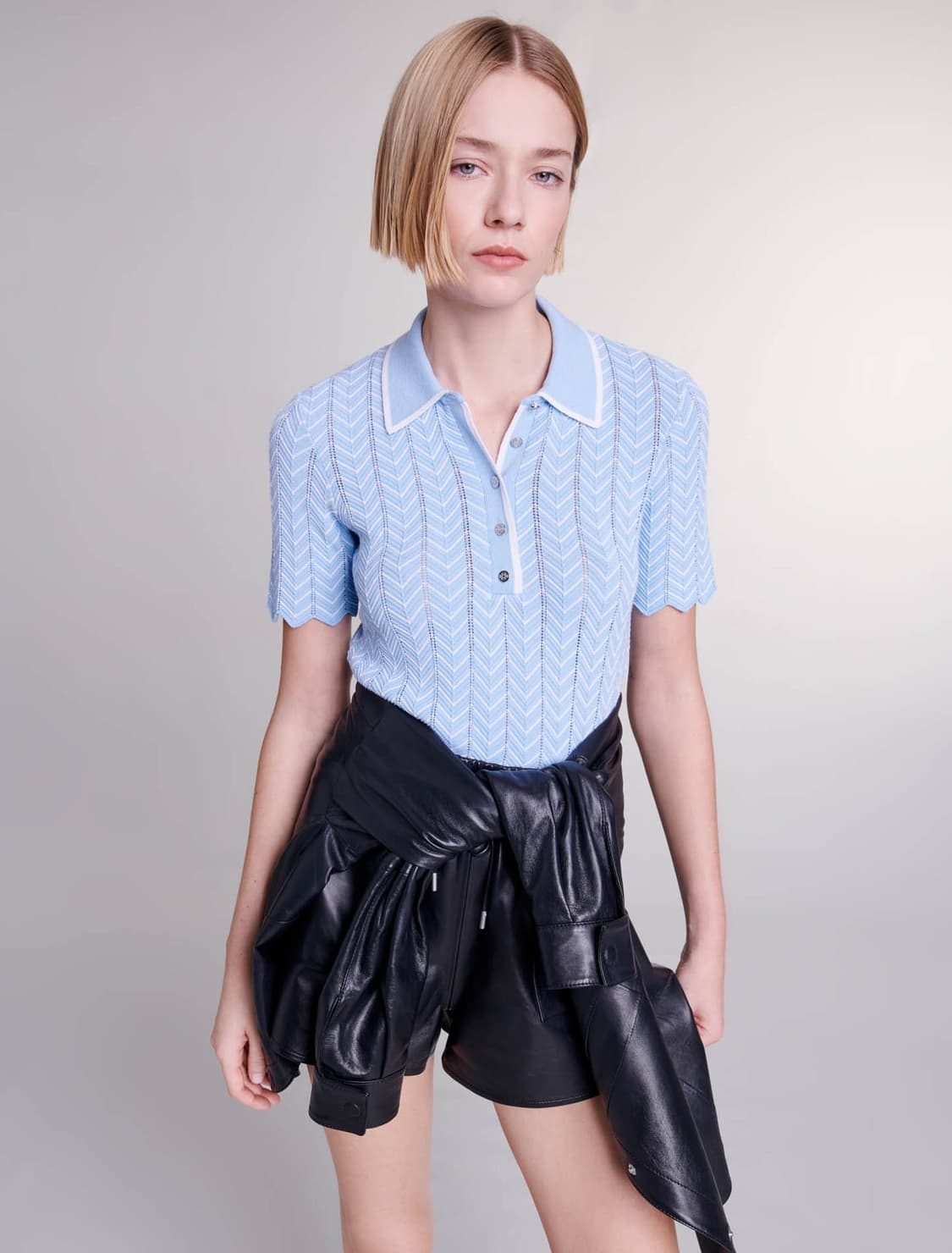 마쥬 헤링본 니트탑 1사이즈 상품이미지3