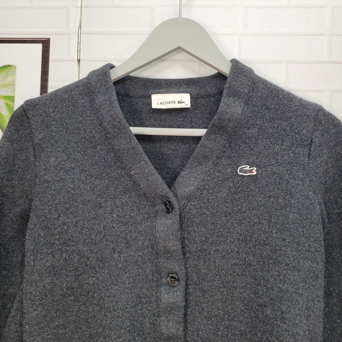 LACOSTE 라코스테 모직 자켓 가디건 모98% 44사이즈 상품이미지2