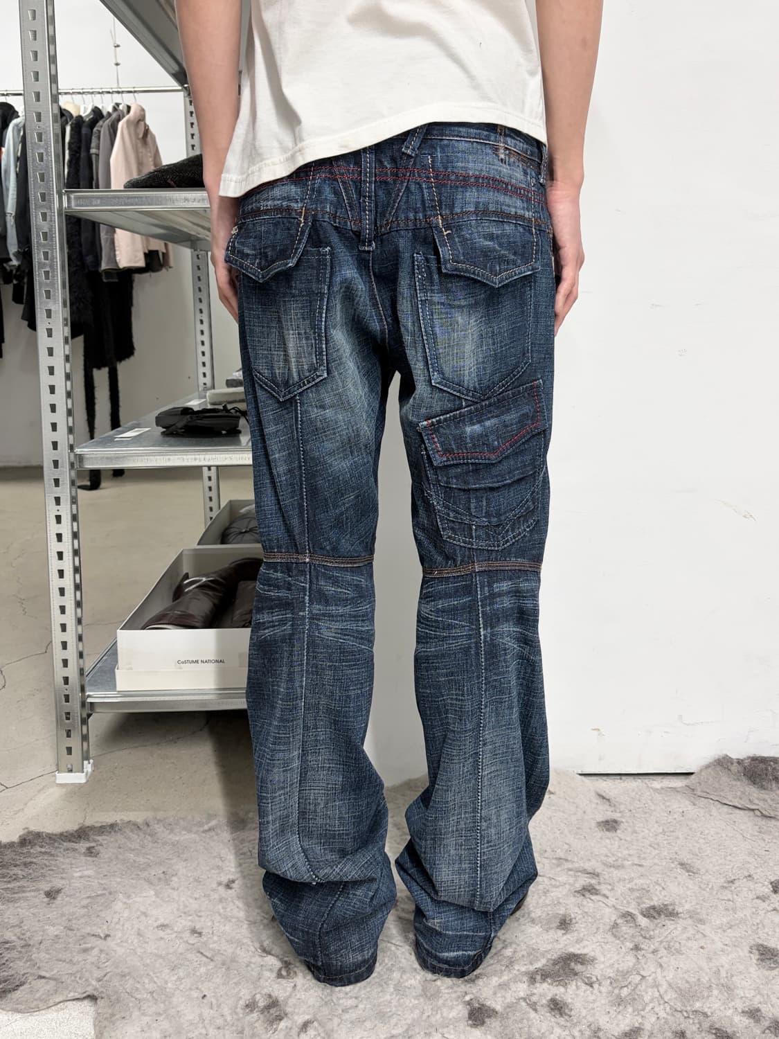 2000‘s 저버드 7포켓 워시드 플레어 데님 팬츠 상품이미지2