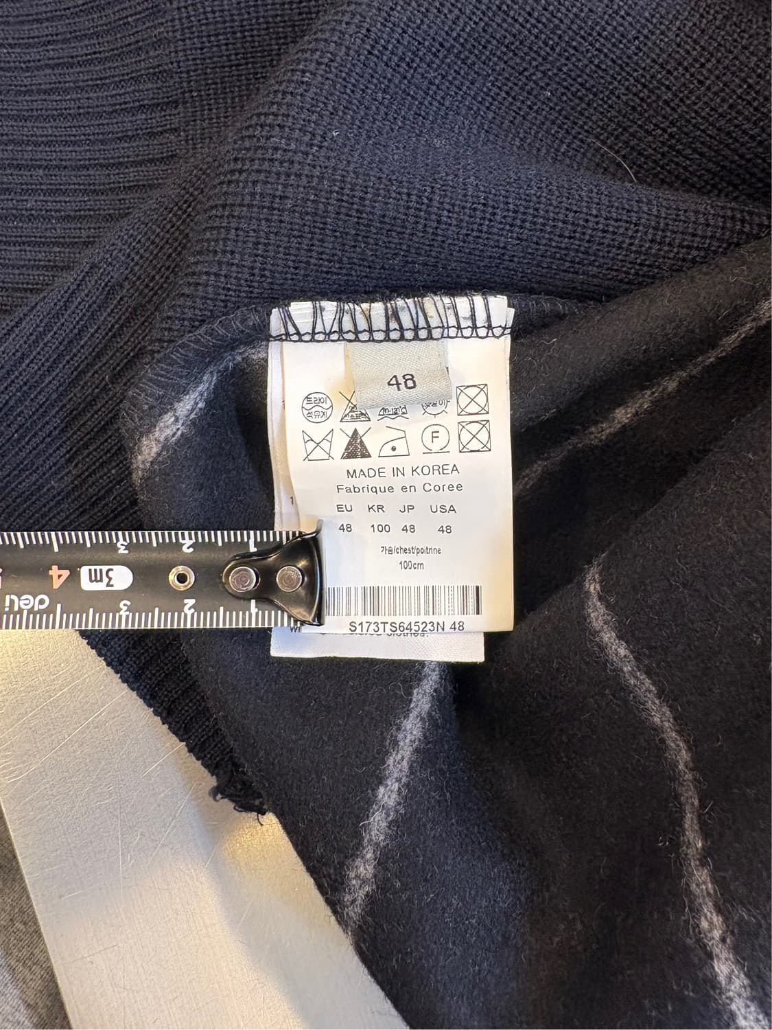 솔리드옴므 체크 패널 니트 상품이미지7