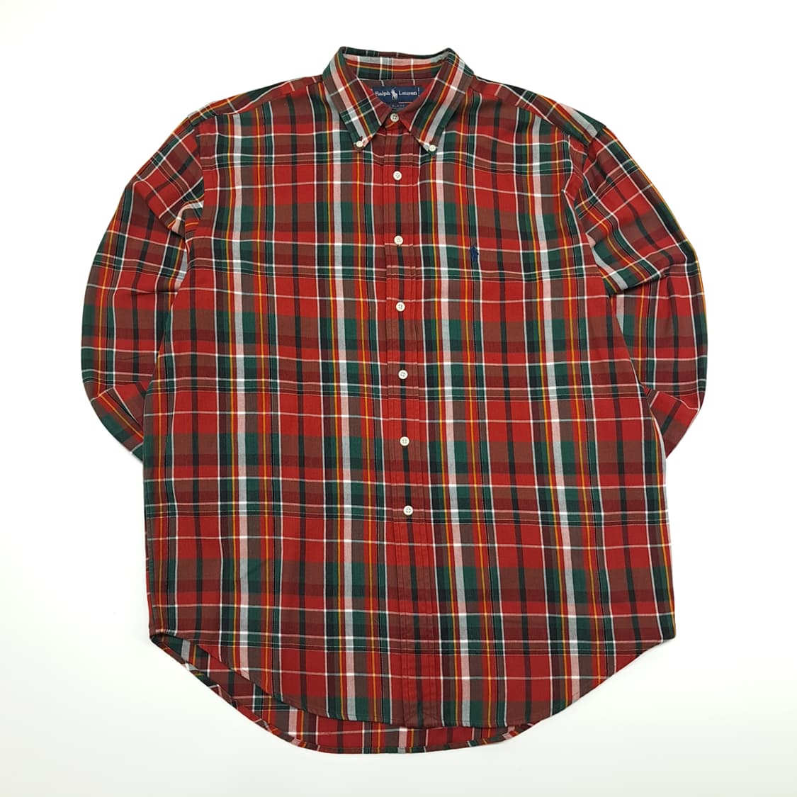 CN874 L 폴로 랄프로렌 크리스마스 타탄체크 플란넬 긴팔 셔츠 남방 상품이미지1
