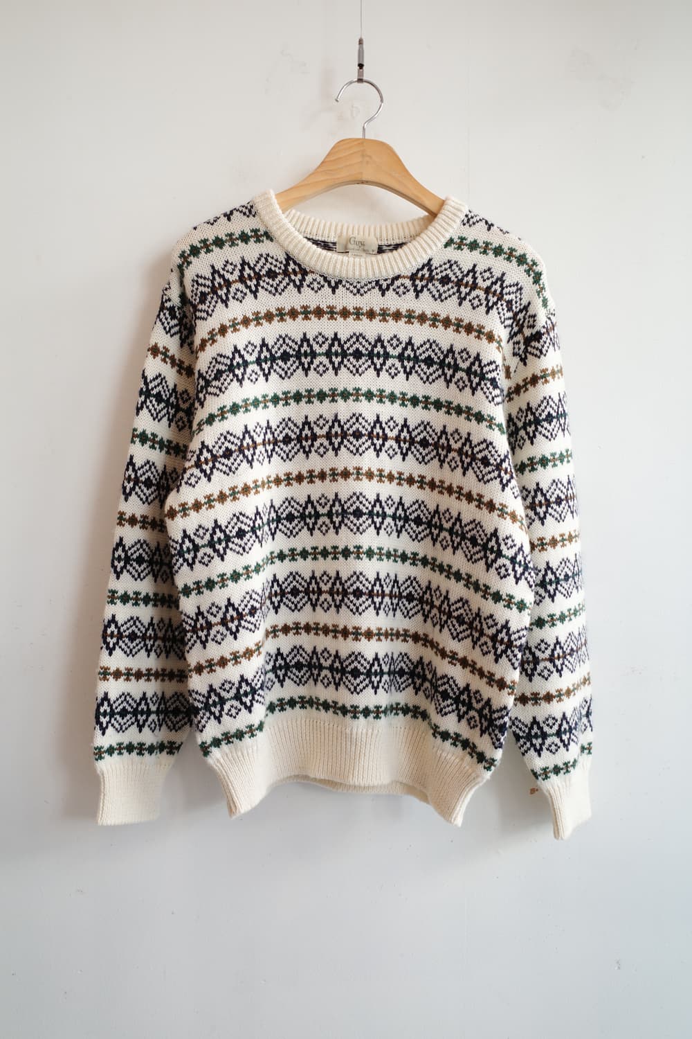 Japan brand 패턴 울 니트 상품이미지1