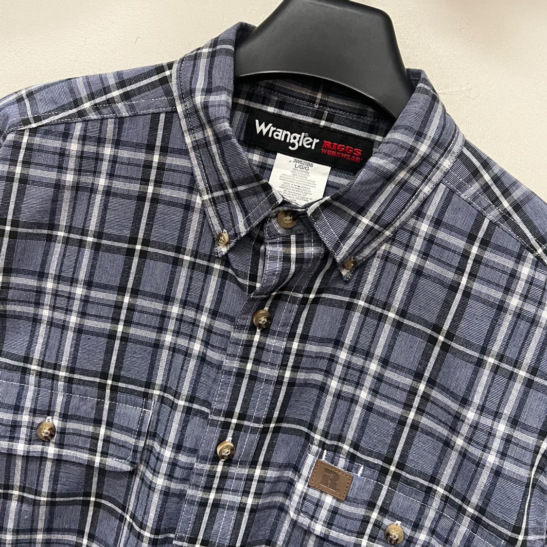 랭글러 RIGGS 워크웨어 체크 셔츠 남방 해외 L 상품이미지3