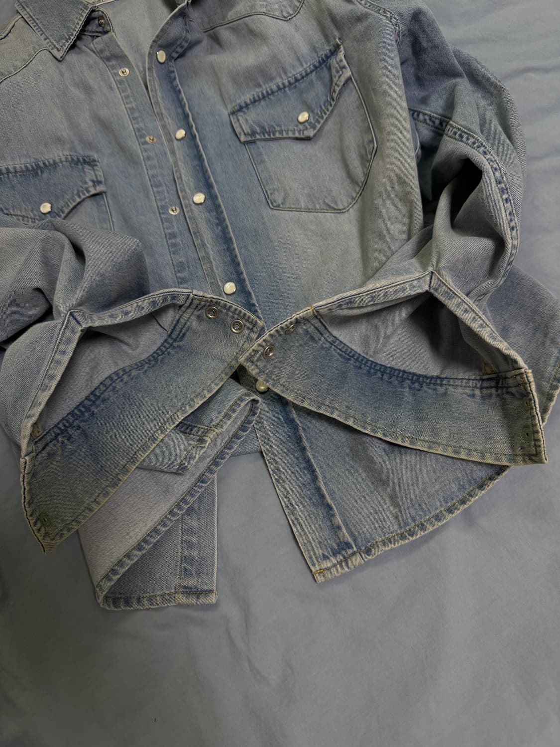 얼바닉30 웨스턴 데님 셔츠 라이트 블루 상품이미지8