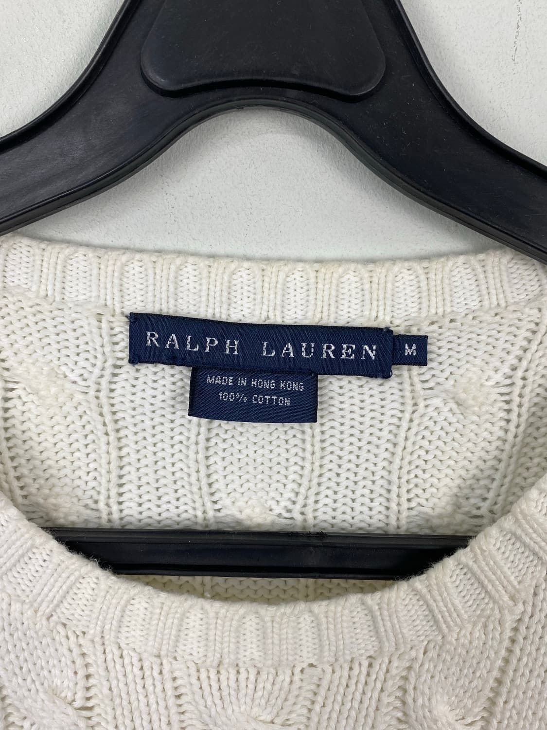 폴로 랄프로렌 화이트 꽈배기 니트 M 상품이미지3