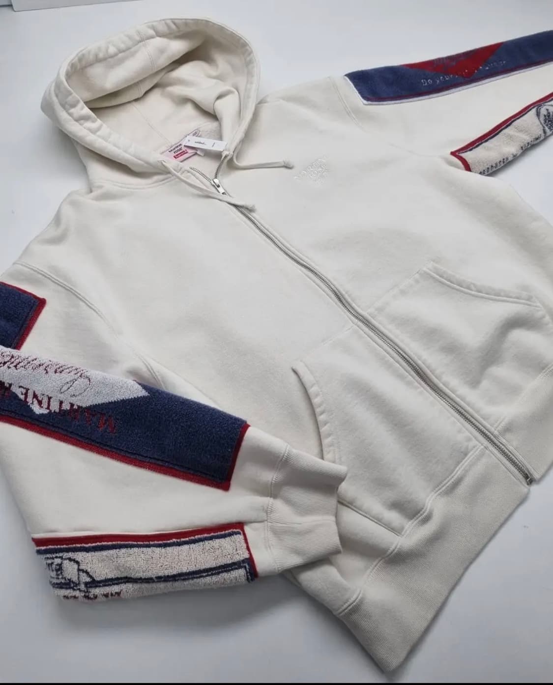 슈프림 x 마틴 로즈 타월 집업 후드 스웨트셔츠 화이트 상품이미지1