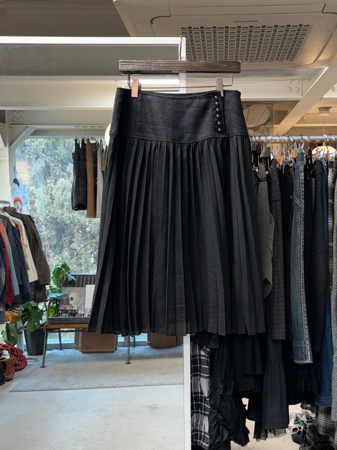 Kiyoko takase 린넨 플리츠 스커트 상품이미지1