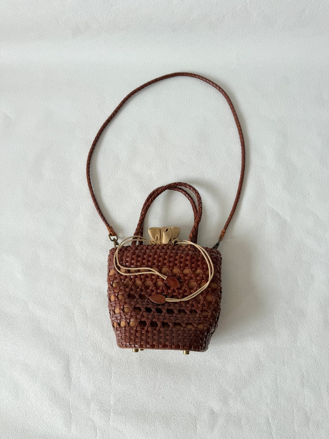 Pre owned 레더 위밍 토트 숄더백 상품이미지1