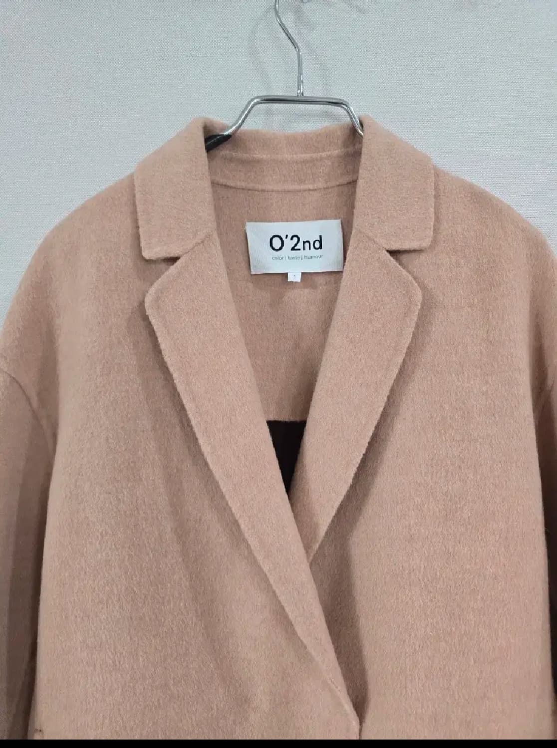 한섬 오즈세컨 캐시미어 블랜딩 뒷반전 롱코트 상품이미지2