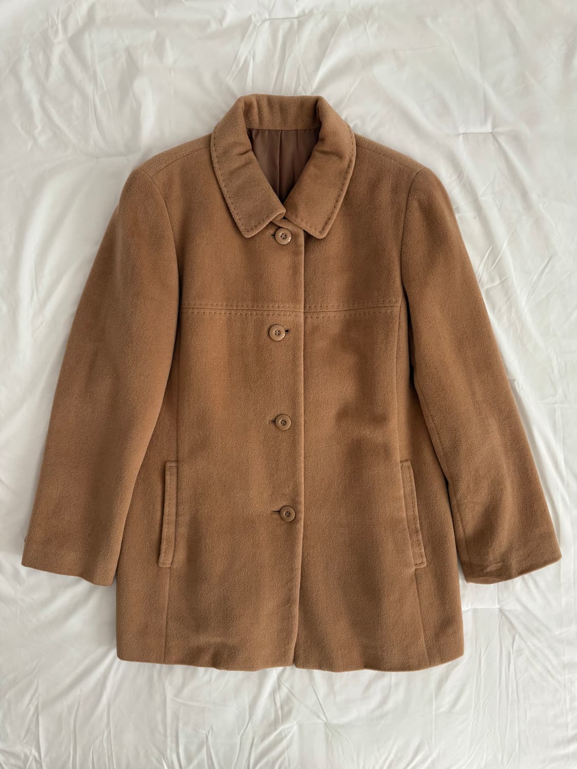SALE) camel angora coat 앙고라 하프 코트 상품이미지1