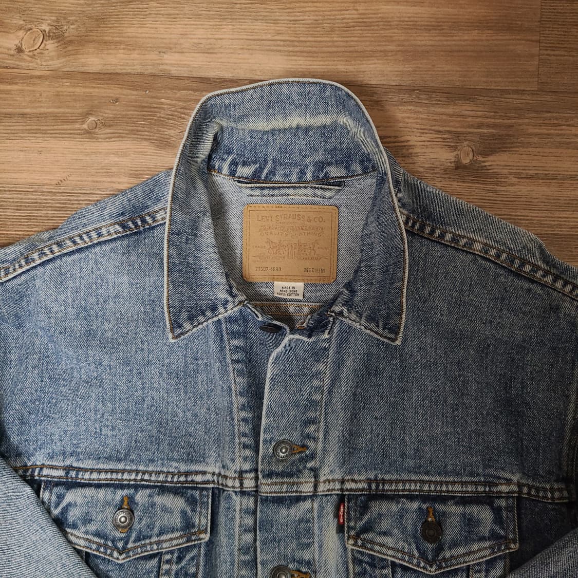 (XL XXL) 90s 리바이스 빈티지 70507 데님 트러커 청 자켓 상품이미지5