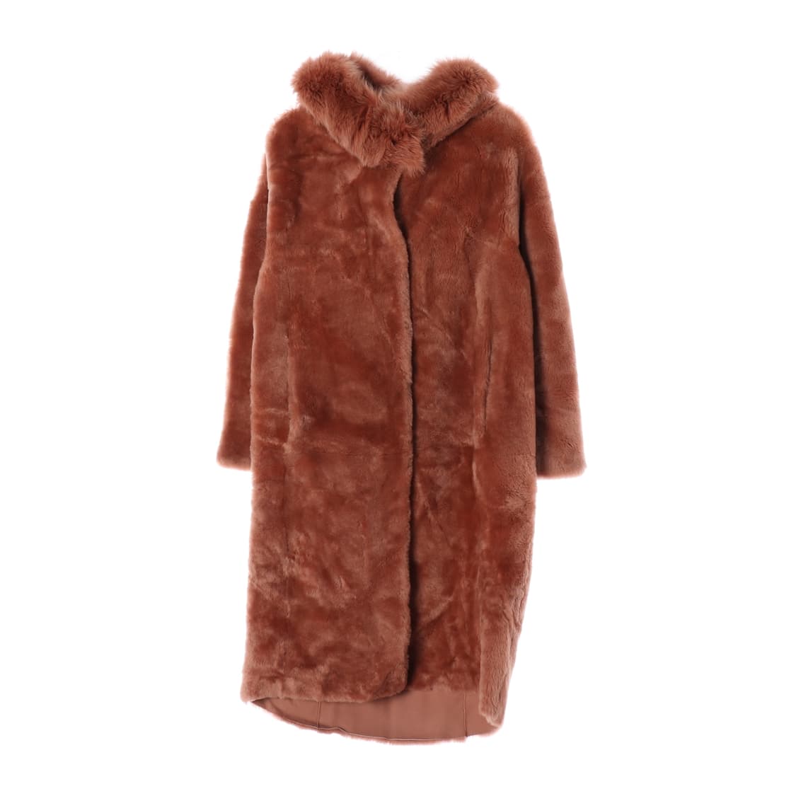 [XS]오즈세컨 천연여우 로즈브라운 롱 모피코트 무스탕
 상품이미지1