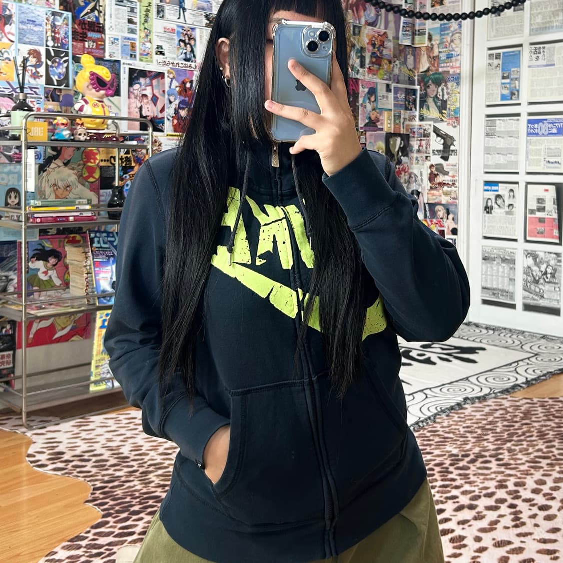 나이키 빅스우시 페인팅 블랙 후드집업 상품이미지2