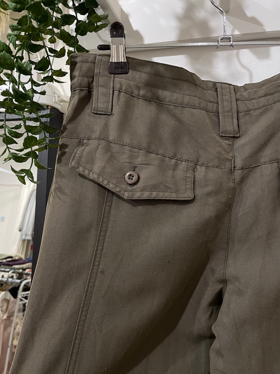 카키 밴딩 와이드 팬츠 상품이미지9