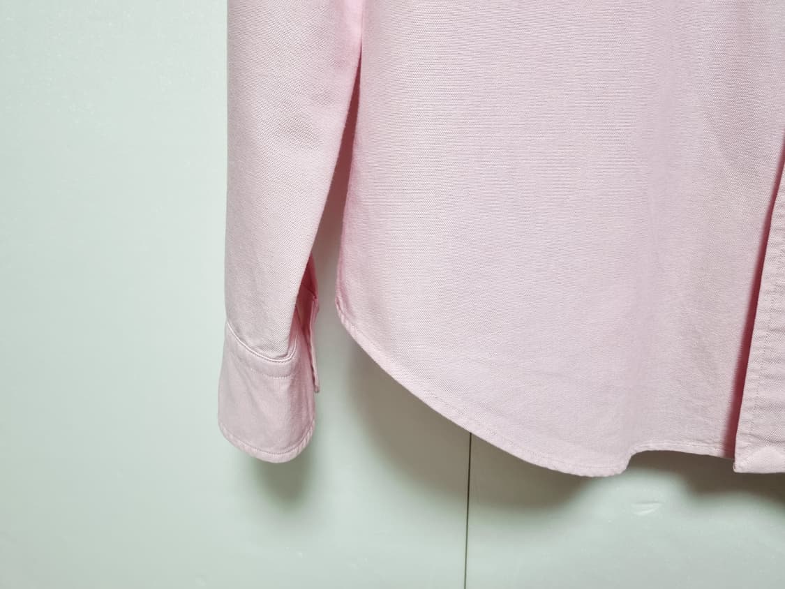 여성 레어 폴로 빅로고 딸기우유 핑크 옥스퍼드 옥스포드 긴팔 남방 셔츠 상품이미지4