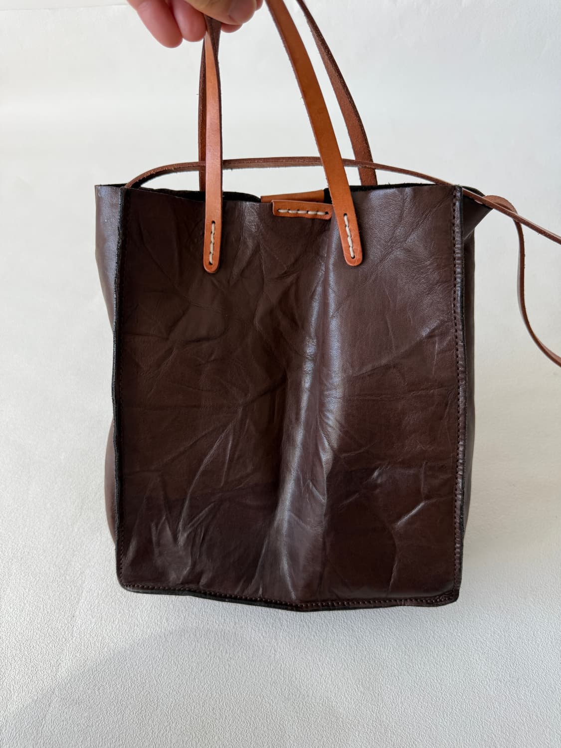 Pre owned 레더 토트 숄더백 상품이미지6