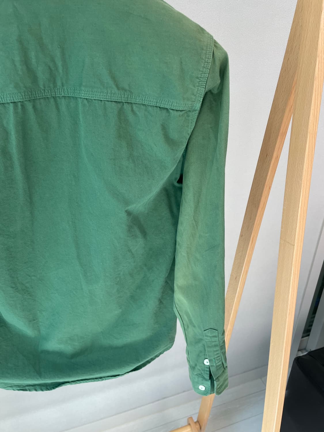 ANOTHERSHOP 코튼 버튼다운 셔츠 (그린) 상품이미지6