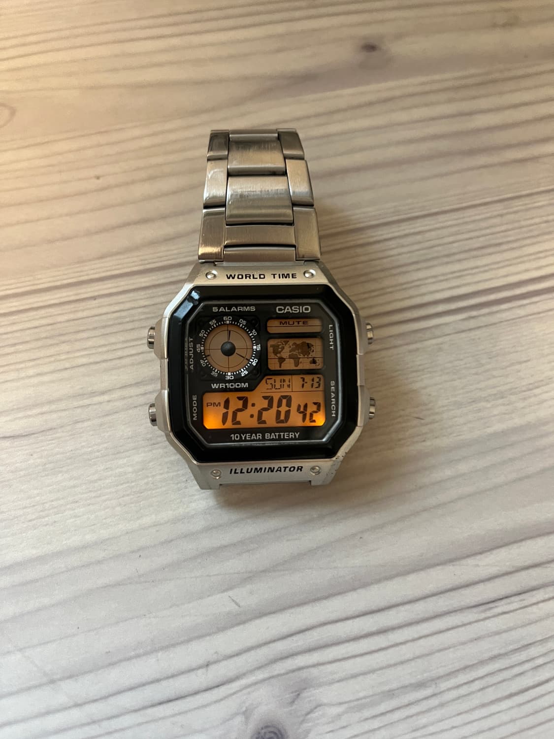카시오 월드타임 시계 (Casio AE-1200WHD-1AV) 상품이미지4