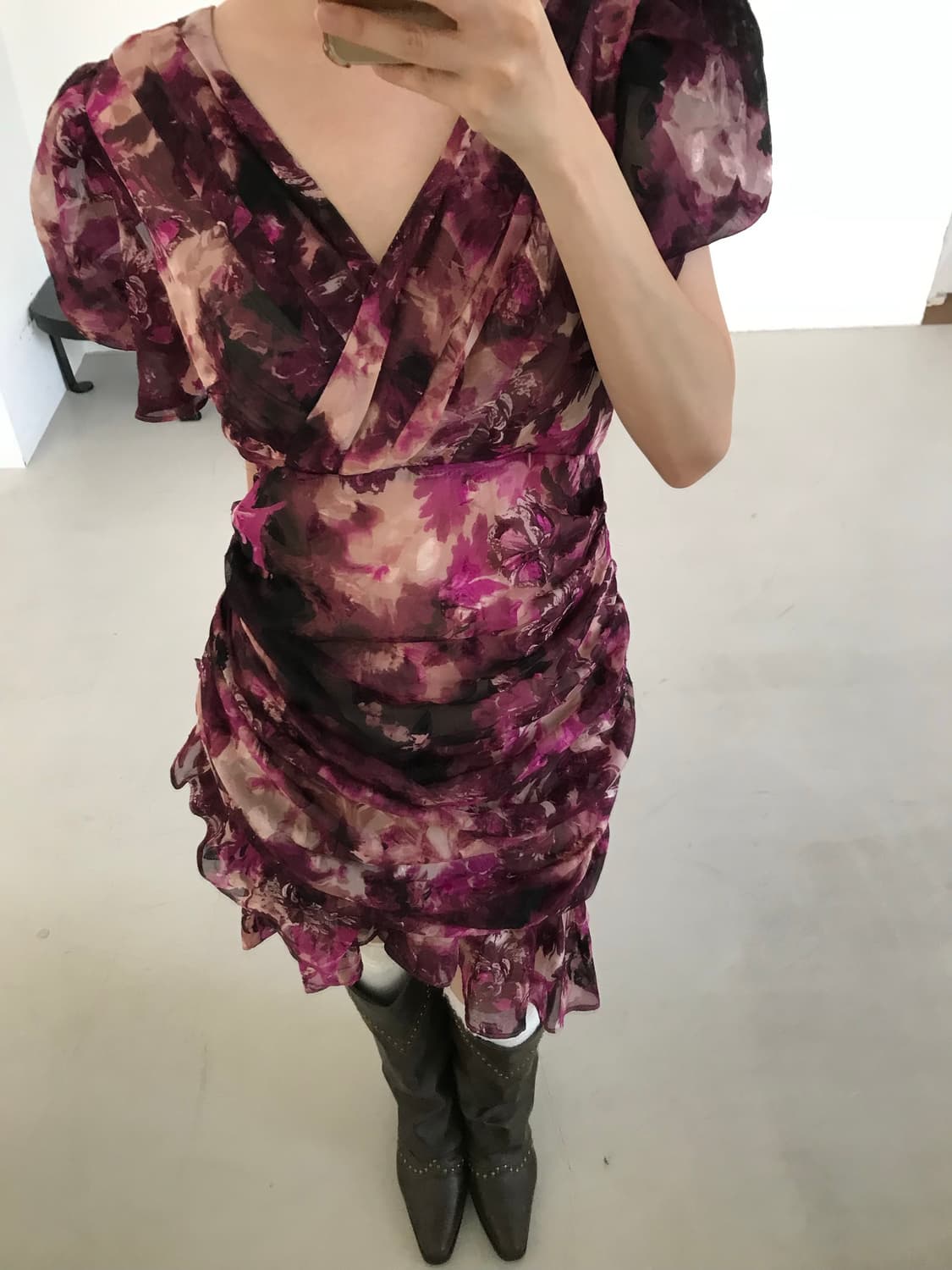vintage drape shirring one-piece 상품이미지9