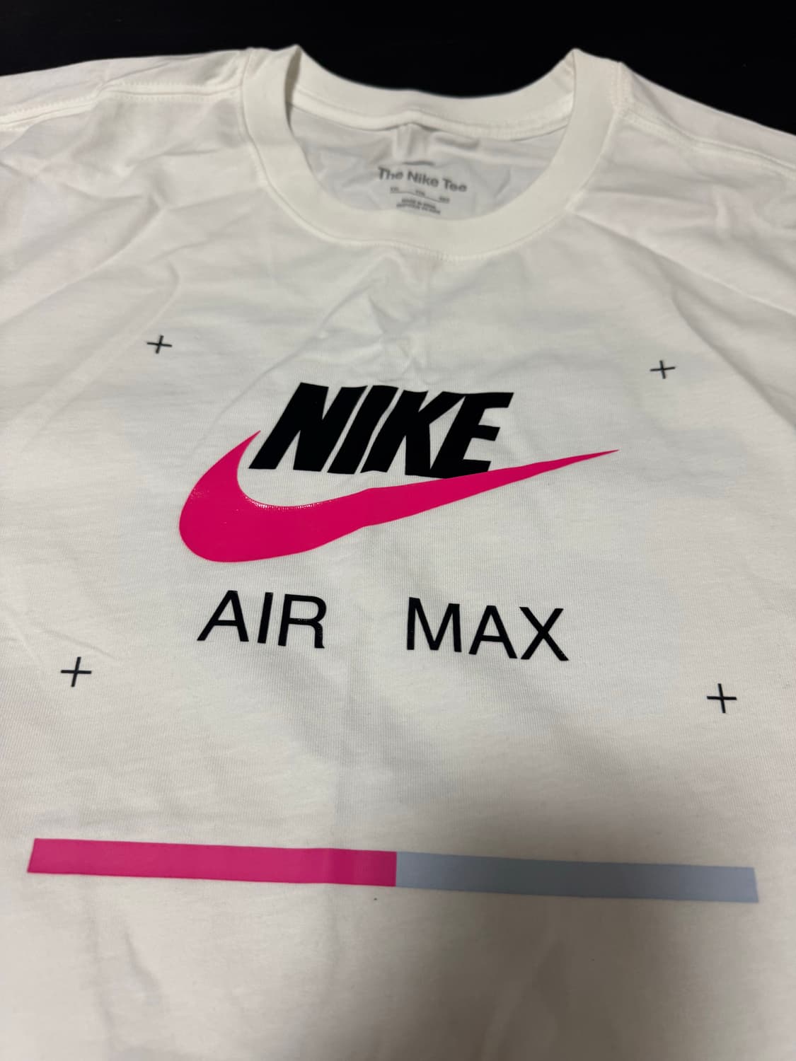 정품새제품 나이키 에어맥스 핑크스우시 로고 반팔 2XL(110) 상품이미지2