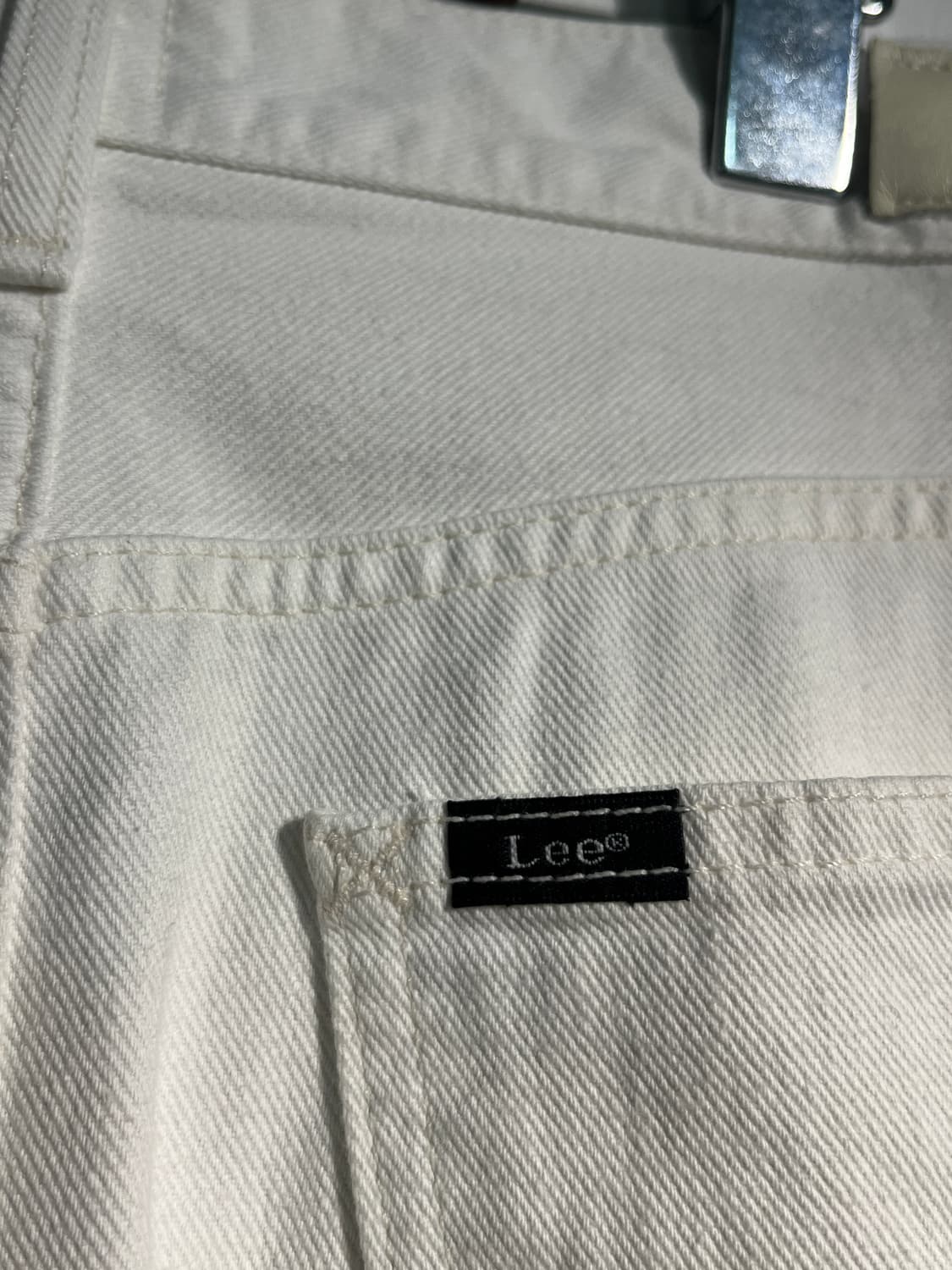 Lee 리 화이트 데님 스커트 L (약 31inch) 상품이미지9