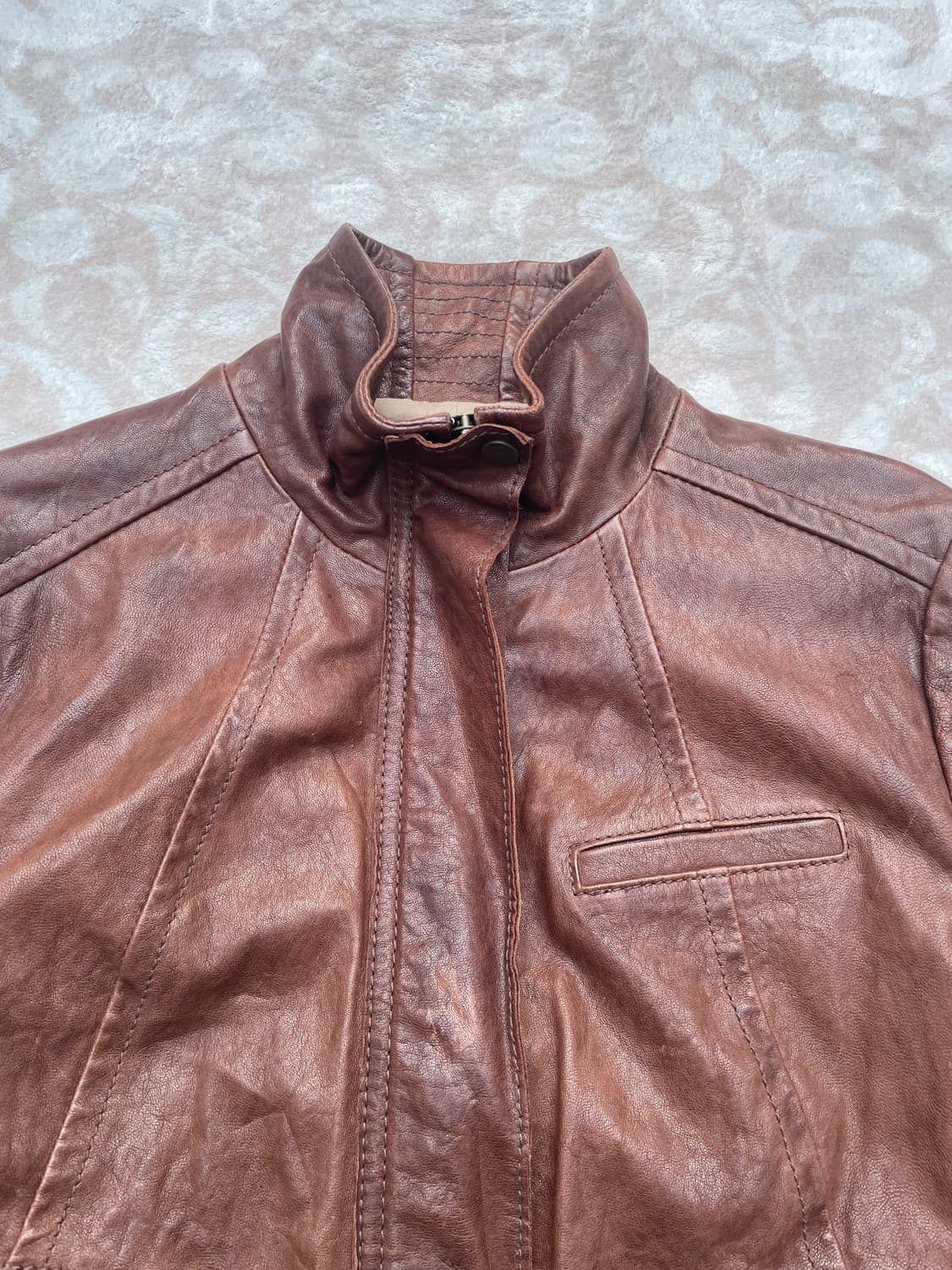 Vintage brown  hollywood Leather Jacket  상품이미지2