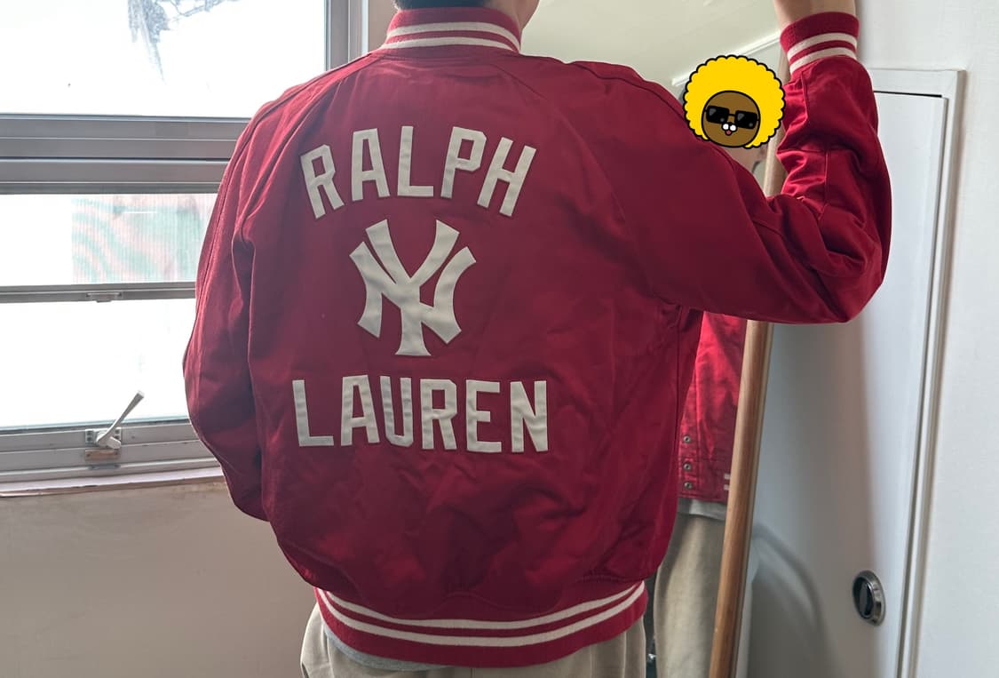 폴로 랄프로렌 뉴욕 양키스 새틴 바시티 자켓 L 상품이미지10